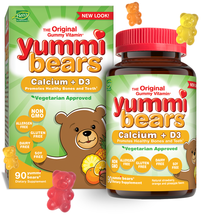 Yummi Bears- Calcium + D3- Vegetarian Approved